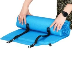 Springos Slaapmat | Zelfopblazend | 186 Cm | Inclusief Hoes & Hoofdkussen | Lichtblauw -Buiten Kamperen Apparatuur 1200x1176