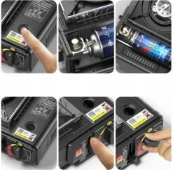 IBright Draagbare Camping Kooktoestel - Gasbrander - 1 Pits Gaspit - Elektrische Ontsteking - 2900 Watt - Met Koffer - Zwart -Buiten Kamperen Apparatuur 1200x1177 6