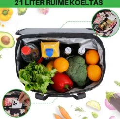 Brisby 4 Laags Geïsoleerde Koeltas - Boodschappentas 21 Liter - Bloemetjes -Buiten Kamperen Apparatuur 1200x1180 10