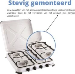 Kemper Gas Kooktoestel - Campingkooktoestel - Set Met 4 Branders - Gas - 4650W -Buiten Kamperen Apparatuur 1200x1180 17