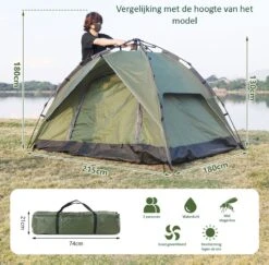 Sens Design Pop Up Tent - Tent - 2-3 Personen 16 Sens Design Pop Up Tent - Tent - 2-3 Personen -Buiten Kamperen Apparatuur 1200x1180