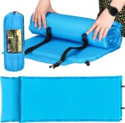 Springos Slaapmat | Zelfopblazend | 186 Cm | Inclusief Hoes & Hoofdkussen | Lichtblauw -Buiten Kamperen Apparatuur 1200x1180 3
