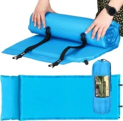 Springos Slaapmat | Zelfopblazend | 186 Cm | Inclusief Hoes & Hoofdkussen | Lichtblauw -Buiten Kamperen Apparatuur 1200x1180 4