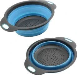 Merkloos Inklapbare Vergiet - Opvouwbaar - Groot - Blauw - Siliconen