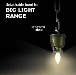 Favour L0818 Retro Camping Lamp Oplaadbaar LED, 320 Lumen, IP64 Waterdicht, Draagbare Kampeerlamp, Tentlamp, Acculamp, Traploos Dimbare Lamp Incl. Kaarslicht-modus, Groen -Buiten Kamperen Apparatuur 1200x1183 8