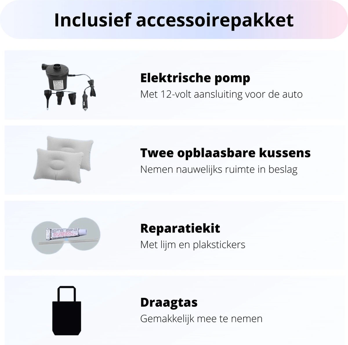 Opblaasbaar Auto Matras - Auto Luchtbed Grijs - Achterbank En Achterbak - Tweepersoons 3-in-1 Universeel Automatras - Inclusief Elektrische Pomp En Accessoires - Kampeer Luchtbed Voor Reizen 4 Opblaasbaar Auto Matras - Auto Luchtbed Grijs - Achterbank En Achterbak - Tweepersoons 3-in-1 Universeel Automatras - Inclusief Elektrische Pomp En Accessoires - Kampeer Luchtbed Voor Reizen - Afbeelding 2