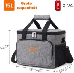 Lunchtas - Koeltas Voor Dames En Heren - Cool Bag - 4 Laags Geïsoleerde Koeltas - Kleine Cooler - Lunch Box - Lunchtas 15 Liter -Buiten Kamperen Apparatuur 1200x1189 14