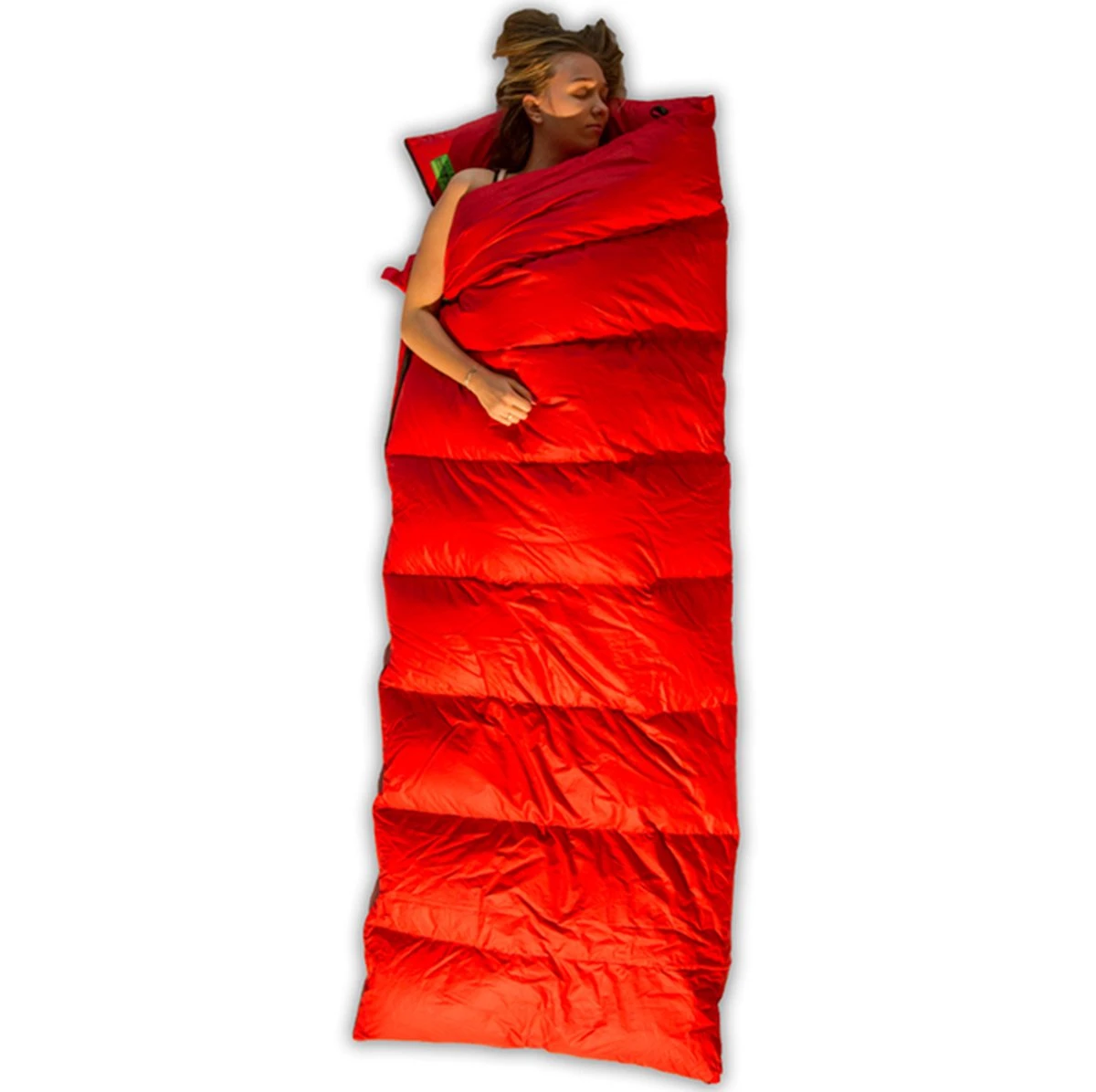 LOWLAND OUTDOOR® Donzen Slaapzak - Companion Economy - 210x80 Cm - Rood 5 LOWLAND OUTDOOR® Donzen Slaapzak - Companion Economy - 210x80 Cm - Rood - Afbeelding 3