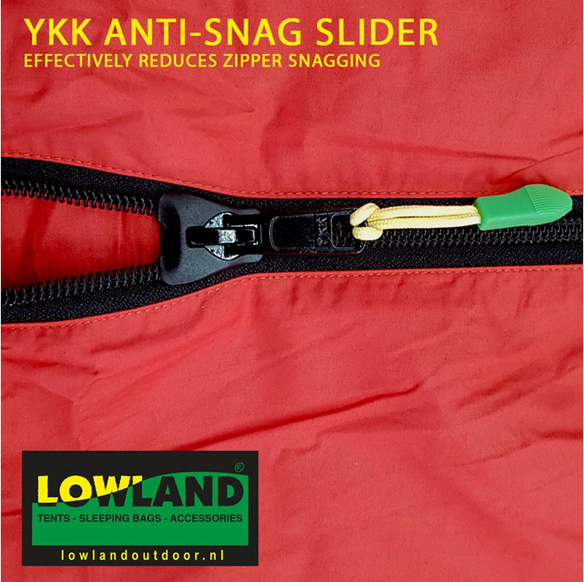 LOWLAND OUTDOOR® Donzen Slaapzak - Companion Economy - 210x80 Cm - Rood 8 LOWLAND OUTDOOR® Donzen Slaapzak - Companion Economy - 210x80 Cm - Rood - Afbeelding 6