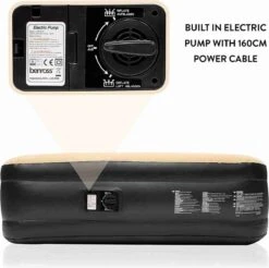 Merkloos Avenli 88030 Hoog Verhoogd Gevlokt Luchtbed | Queensize | Ingebouwde Pompen | Snelle En Gemakkelijke Inflatie -Buiten Kamperen Apparatuur 1200x1196