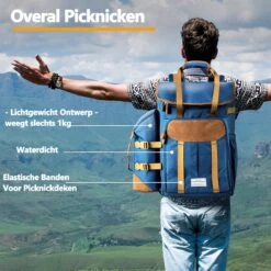 Cabinmax Koeltas - Koelrugzak - Picknick - Picknicktas Met Flessenhouder - Koelrugtas 24L - Olive Green -Buiten Kamperen Apparatuur 1200x1198 22