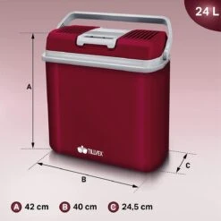 Tillvex- Koelbox, Coolbox, 24 Liter, Rood -Buiten Kamperen Apparatuur 1200x1199 7