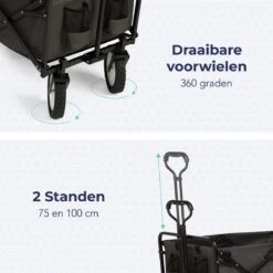 LifeGoods Bolderkar - Opvouwbaar - Draaibare Wielen - 2 Standen - 70KG Draagkracht - Grijs 15 LifeGoods Bolderkar - Opvouwbaar - Draaibare Wielen - 2 Standen - 70KG Draagkracht - Grijs -Buiten Kamperen Apparatuur 1200x1200 1074