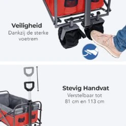 LifeGoods Bolderkar - Opvouwbaar - Tot 80KG - 94L - Wasbaar Polyester - 98x45cm - Rood/Grijs 23 LifeGoods Bolderkar - Opvouwbaar - Tot 80KG - 94L - Wasbaar Polyester - 98x45cm - Rood/Grijs -Buiten Kamperen Apparatuur 1200x1200 1121
