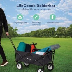 LifeGoods Bolderkar - Opvouwbaar - Draaibare Wielen - 2 Standen - 70KG Draagkracht - Zwart 12 LifeGoods Bolderkar - Opvouwbaar - Draaibare Wielen - 2 Standen - 70KG Draagkracht - Zwart -Buiten Kamperen Apparatuur 1200x1200 1122