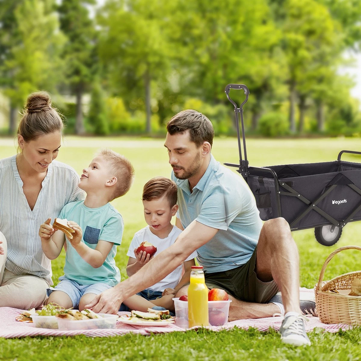 LifeGoods Bolderkar - Opvouwbaar - Draaibare Wielen - 2 Standen - 70KG Draagkracht - Zwart 8 LifeGoods Bolderkar - Opvouwbaar - Draaibare Wielen - 2 Standen - 70KG Draagkracht - Zwart - Afbeelding 6