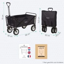 LifeGoods Bolderkar - Opvouwbaar - Draaibare Wielen - 2 Standen - 70KG Draagkracht - Zwart 17 LifeGoods Bolderkar - Opvouwbaar - Draaibare Wielen - 2 Standen - 70KG Draagkracht - Zwart -Buiten Kamperen Apparatuur 1200x1200 1127