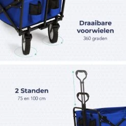 LifeGoods Bolderkar - Opvouwbaar - Draaibare Wielen - 2 Standen - 70KG Draagkracht - Blauw 14 LifeGoods Bolderkar - Opvouwbaar - Draaibare Wielen - 2 Standen - 70KG Draagkracht - Blauw -Buiten Kamperen Apparatuur 1200x1200 1158