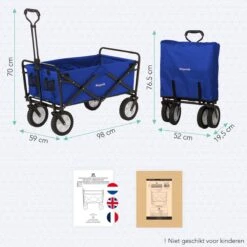 LifeGoods Bolderkar - Opvouwbaar - Draaibare Wielen - 2 Standen - 70KG Draagkracht - Blauw 19 LifeGoods Bolderkar - Opvouwbaar - Draaibare Wielen - 2 Standen - 70KG Draagkracht - Blauw -Buiten Kamperen Apparatuur 1200x1200 1163