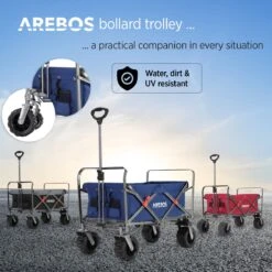 AREBOS Handkar | Transportwagen | Apparatuurwagen | Opvouwbaar | Blauw 16 AREBOS Handkar | Transportwagen | Apparatuurwagen | Opvouwbaar | Blauw -Buiten Kamperen Apparatuur 1200x1200 1168