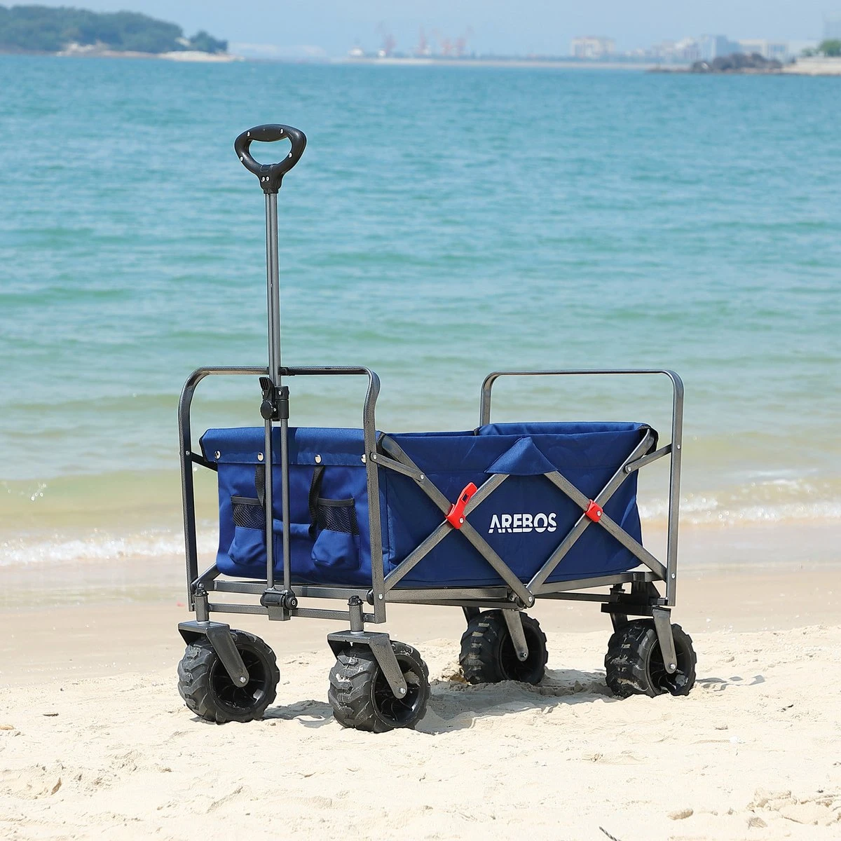 AREBOS Handkar | Transportwagen | Apparatuurwagen | Opvouwbaar | Blauw 6 AREBOS Handkar | Transportwagen | Apparatuurwagen | Opvouwbaar | Blauw - Afbeelding 4