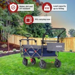 AREBOS Premium Steekwagen Met Dak Opvouwbare Tuinkar Handkar Bolderkar Blauw / Grijs 16 AREBOS Premium Steekwagen Met Dak Opvouwbare Tuinkar Handkar Bolderkar Blauw / Grijs -Buiten Kamperen Apparatuur 1200x1200 1224