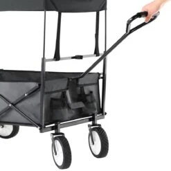 Monzana Bolderkar Opvouwbaar - 100 Liter - Met Afneembaar Dak Grijs -Buiten Kamperen Apparatuur 1200x1200 1237