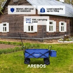 AREBOS Handwagen Vouwbare Dak Handwagen Vouwbare Trolley Uitrustingswagen Blauw 16 AREBOS Handwagen Vouwbare Dak Handwagen Vouwbare Trolley Uitrustingswagen Blauw -Buiten Kamperen Apparatuur 1200x1200 1241