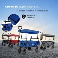 AREBOS Handwagen Vouwbare Dak Handwagen Vouwbare Trolley Uitrustingswagen Blauw 17 AREBOS Handwagen Vouwbare Dak Handwagen Vouwbare Trolley Uitrustingswagen Blauw -Buiten Kamperen Apparatuur 1200x1200 1242