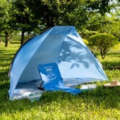 Navaris Windscherm Voor Het Strand - Zon- En Windbescherming Voor Drie Personen - Pop-up Speeltent Met UV- Bescherming - Beach Shelter Met Draagtas -Buiten Kamperen Apparatuur 1200x1200 133