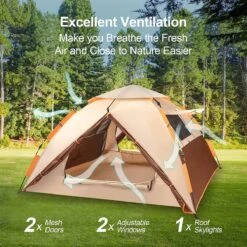 Merkloos Kamping Tent / Absolutely Waterproof, Lightweight Camping Tent With - Tent Ideal For Camping In The Garden, Dome Tent, -Buiten Kamperen Apparatuur 1200x1200 136