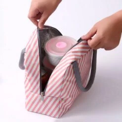 Lunch Bag - Zwart/Wit | Koeltas | Polyester / Nylon | 23x15x20 Cm | Fashion Favorite -Buiten Kamperen Apparatuur 1200x1200 1431