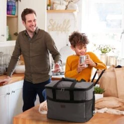 Packaway 4 Laags Geïsoleerde Koeltas - Lunchtas 40 Liter - Grijs -Buiten Kamperen Apparatuur 1200x1200 1436