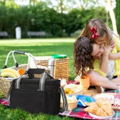 IBright Koeltas Opvouwbaar 15 Liter - 4 Laags Geïsoleerde Lunchtas - Waterdicht - Zwart -Buiten Kamperen Apparatuur 1200x1200 1439