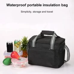 IBright Koeltas Opvouwbaar 15 Liter - 4 Laags Geïsoleerde Lunchtas - Waterdicht - Zwart -Buiten Kamperen Apparatuur 1200x1200 1440