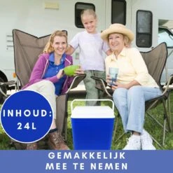 Niceey Thermo Elektrische Koelbox - 24 Liter - Koelbox Elektrisch 12v 230 Volt - Coolbox - Koelt & Verwarmt - Blauw -Buiten Kamperen Apparatuur 1200x1200 1470