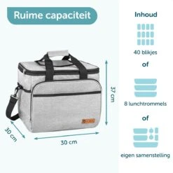 ForDig Koeltas XL Grijs (30 Liter) - Gemaakt Van 600D Polyester Met PEVA-Voering - Ruimte Voor 40 Blikjes Of 20 Halve Liter Flessen - Opvouwbaar Koel Tas Met Easy-Acces Flap - Ruimte Voor Bestek - Picknick Cool Bag - Coolerbag - Grote Cooler 11 ForDig Koeltas XL Grijs (30 Liter) - Gemaakt Van 600D Polyester Met PEVA-Voering - Ruimte Voor 40 Blikjes Of 20 Halve Liter Flessen - Opvouwbaar Koel Tas Met Easy-Acces Flap - Ruimte Voor Bestek - Picknick Cool Bag - Coolerbag - Grote Cooler -Buiten Kamperen Apparatuur 1200x1200 1524