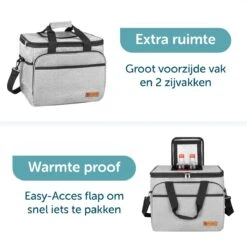 ForDig Koeltas XL Grijs (30 Liter) - Gemaakt Van 600D Polyester Met PEVA-Voering - Ruimte Voor 40 Blikjes Of 20 Halve Liter Flessen - Opvouwbaar Koel Tas Met Easy-Acces Flap - Ruimte Voor Bestek - Picknick Cool Bag - Coolerbag - Grote Cooler 14 ForDig Koeltas XL Grijs (30 Liter) - Gemaakt Van 600D Polyester Met PEVA-Voering - Ruimte Voor 40 Blikjes Of 20 Halve Liter Flessen - Opvouwbaar Koel Tas Met Easy-Acces Flap - Ruimte Voor Bestek - Picknick Cool Bag - Coolerbag - Grote Cooler -Buiten Kamperen Apparatuur 1200x1200 1527
