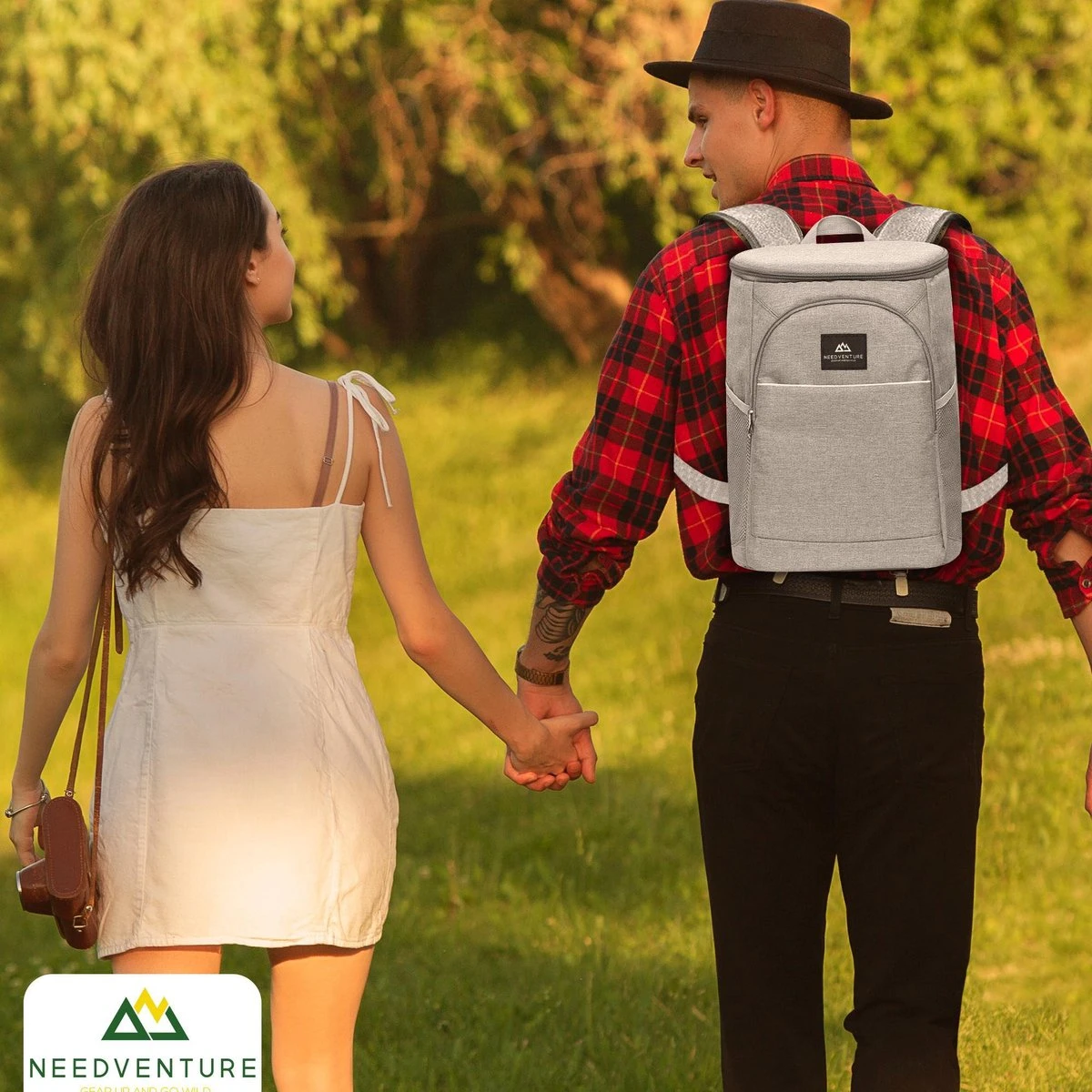 Needventure Koeltas - Lunchtas - Koelrugtas - Picknicktas - 20 Liter - Flessenhouder - Bieropener - Grijs 11 Needventure Koeltas - Lunchtas - Koelrugtas - Picknicktas - 20 Liter - Flessenhouder - Bieropener - Grijs - Afbeelding 9