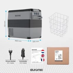 Auronic Elektrische Koelbox - 49.5L - Compressor - 12V En 240V - Grijs -Buiten Kamperen Apparatuur 1200x1200 1564