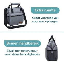 ForDig Lunchtas Grijs - Koeltas Gemaakt Van 600D Polyester Met PEVA-Voering - Ruimte Voor Lunchtrommel / Snacks / Blikjes - Koel Tas Met Mesh Opbergruimtes En Ruimte Voor Bestek - Lunch Tas Cool Bag - Coolerbag - Kleine Cooler -Buiten Kamperen Apparatuur 1200x1200 1575