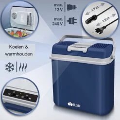 Tillvex- Koelbox, Coolbox, 24 Liter, Blauw -Buiten Kamperen Apparatuur 1200x1200 1638