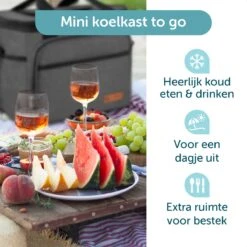 ForDig Koeltas L Zwart (15 Liter) - Gemaakt Van 600D Polyester Met PEVA-Voering - Ruimte Voor 20 Blikjes Of 10 Halve Liter Flessen - Opvouwbaar Koel Tas Met Easy-Acces Flap - Ruimte Voor Bestek - Picknick Cool Bag - Coolerbag - Grote Cooler -Buiten Kamperen Apparatuur 1200x1200 1642