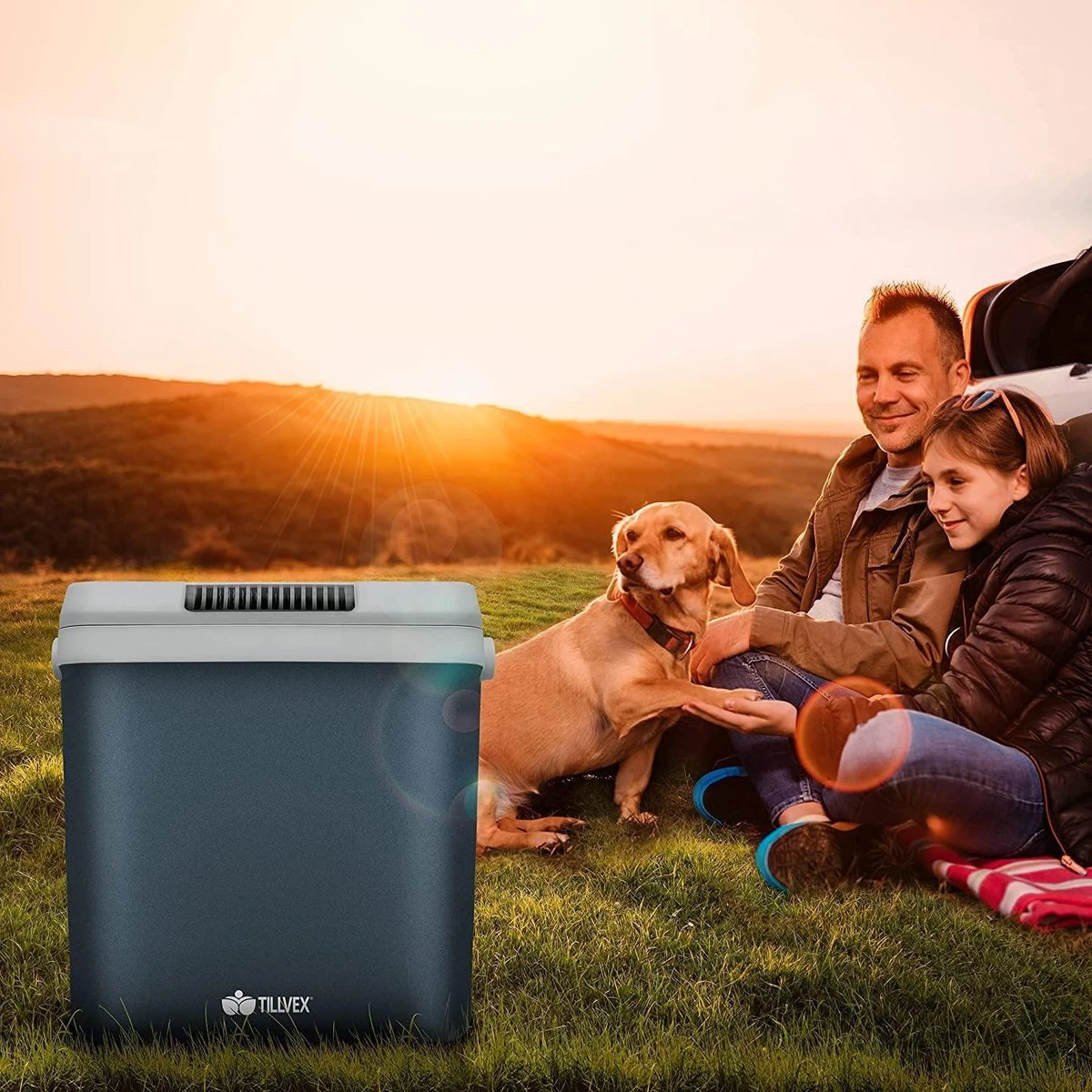 Tillvex- Koelbox, Coolbox, 32 Liter, Grijs 5 Tillvex- Koelbox, Coolbox, 32 Liter, Grijs - Afbeelding 3