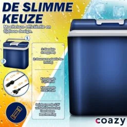 Coazy Koelbox 24L Elektrisch 12v 230 Volt - Met ECO Modus Voor Auto & Camping - Elektrische Frigobox Klein - Verkoelt En Verwarmt - Eco Modus - MiniBar - Electrische Mini Koelkast -Buiten Kamperen Apparatuur 1200x1200 1821