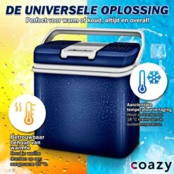 Coazy Koelbox 24L Elektrisch 12v 230 Volt - Met ECO Modus Voor Auto & Camping - Elektrische Frigobox Klein - Verkoelt En Verwarmt - Eco Modus - MiniBar - Electrische Mini Koelkast -Buiten Kamperen Apparatuur 1200x1200 1822
