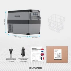Auronic Elektrische Koelbox - 40.5L - Compressor - 12V En 240V - Grijs -Buiten Kamperen Apparatuur 1200x1200 1832
