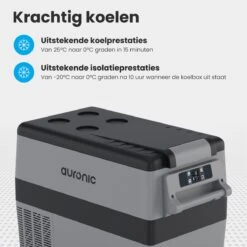 Auronic Elektrische Koelbox - 40.5L - Compressor - 12V En 240V - Grijs -Buiten Kamperen Apparatuur 1200x1200 1838