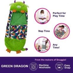Draak Slaapzak -160 Cms | Kinderslaapzak | Slaapzak Junior | Nappers | Children Sleeping Bag | Kinderen Slaapzak | Super Soft 2 In 1 Fun Pillow &Sleepy For Boys | Draak Slaapzak | Zachte Slaapzak | Knuffel Slaapzak | 2 In 1 Slaapzak | Kinderen -Buiten Kamperen Apparatuur 1200x1200 1886