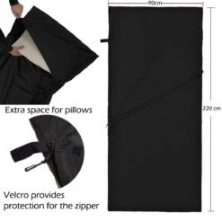 Beefree Lakenzak - Dunne Zomerslaapzak - Liner - Zwart -Buiten Kamperen Apparatuur 1200x1200 1999